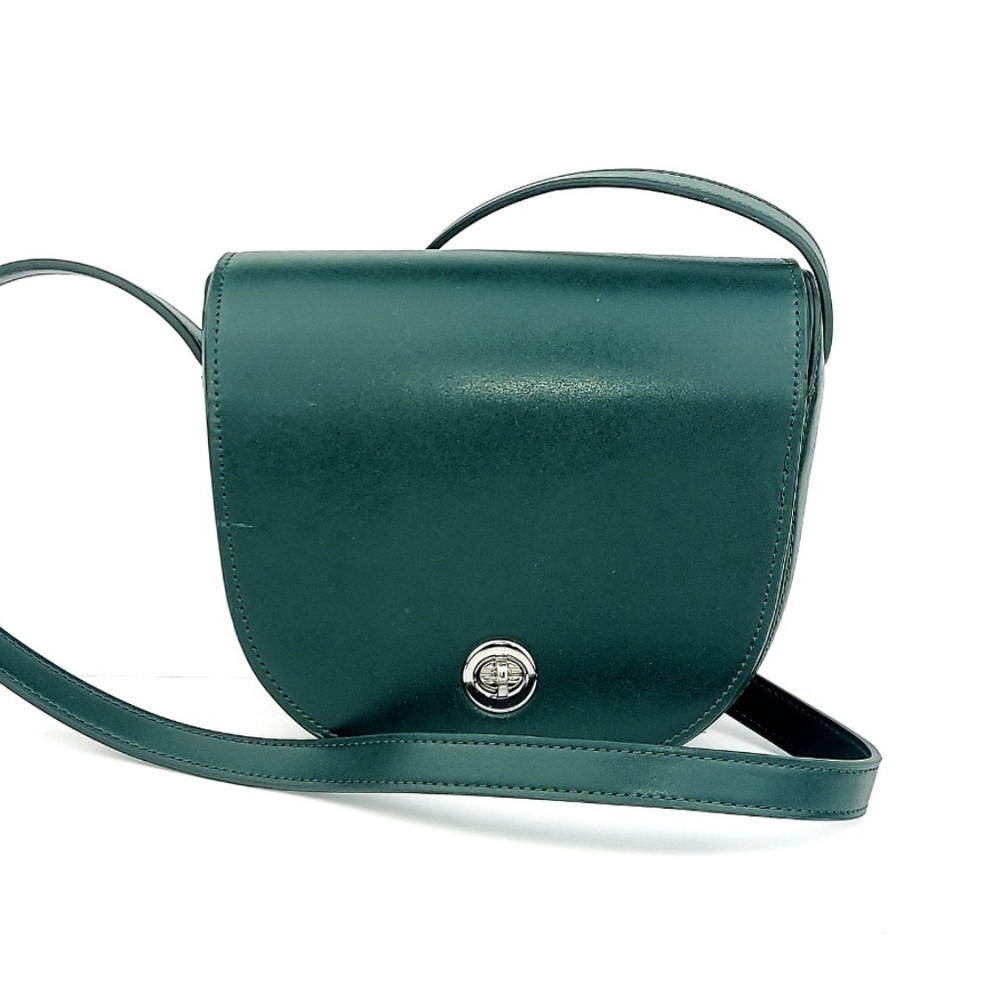 Urban Outfitters Turnlock Saddlebag Crossbody Forest Green